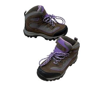 Hi-Tec Skamania Suede Waterproof Hiking Boots Purple Gray Comfort Women’s size 6